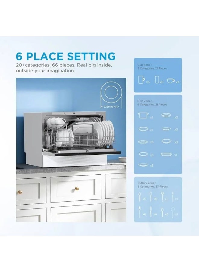 كلفينيتور كلفنيتور غسالة أطباق 6 أفراد 7 برامج لون ابيض KDW6-3604 - Image 4