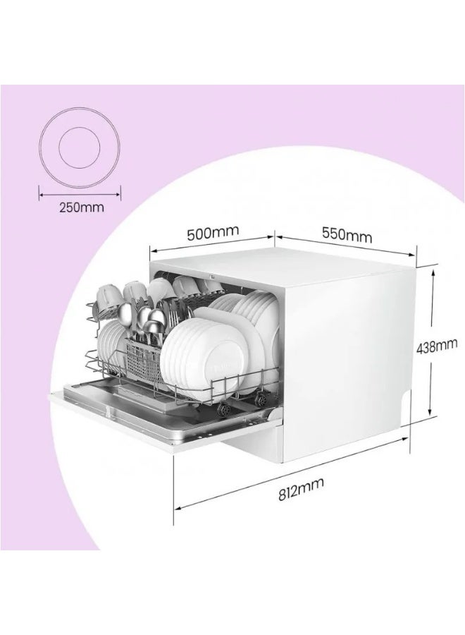 كلفينيتور كلفنيتور غسالة أطباق 6 أفراد 7 برامج لون ابيض KDW6-3604 - Image 5