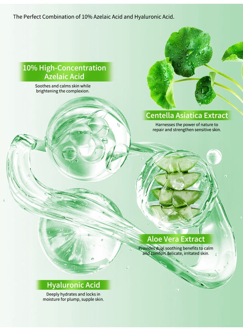 ميلاو سيروم حمض الأزيليك ١٠٪، ٣٠ مل، غني بمستخلص عشبة السنتيلا الآسيوية وحمض الهيالورونيك، يُقلل من علامات حب الشباب، ويُخفف الاحمرار، ويُحافظ على ترطيب البشرة. - Image 5