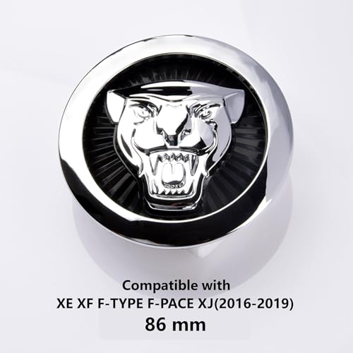 ARKOSKNIGHT Emblem Compatible with Jagvar XE XF XJ F-TYPE F-PACE Front Center Grille Emblem 3.38inch Car Badge Emblem Leopard Jagvar Accessories(Front Emblem Black-Chrome) - Image 4