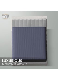 Hotel Linen Klub Striped Microfiber Fitted Sheet Size: King 180 X 200 Cm Ultrasoft Plush Fabric Premium Durable Quality And Deep Pockets For A Perfect Fit Dark Gray  - Image 2