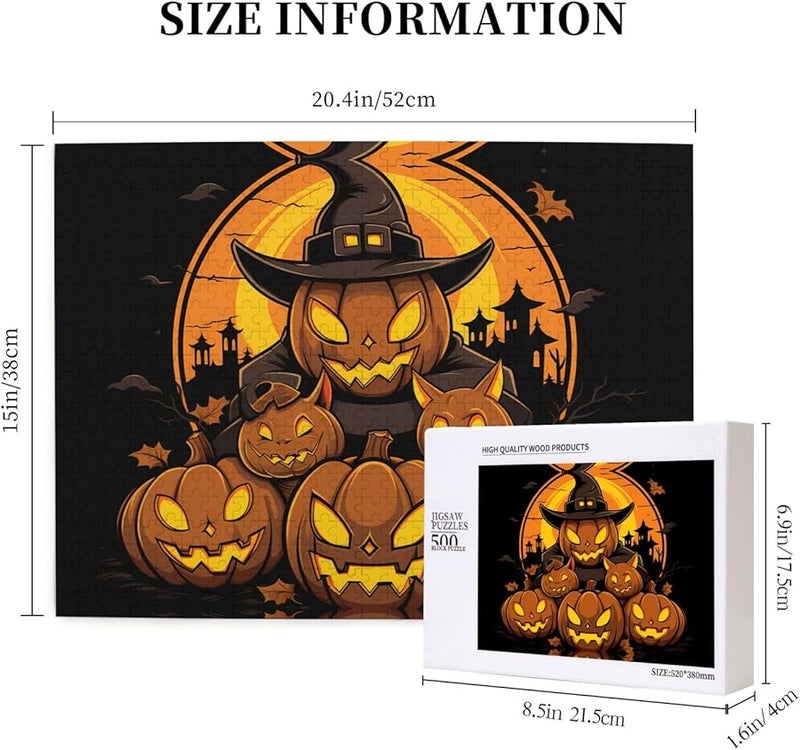 فايا ويزارد مصباح اليقطين لغز 500 قطعة للبالغين ديكور المنزل - Image 5