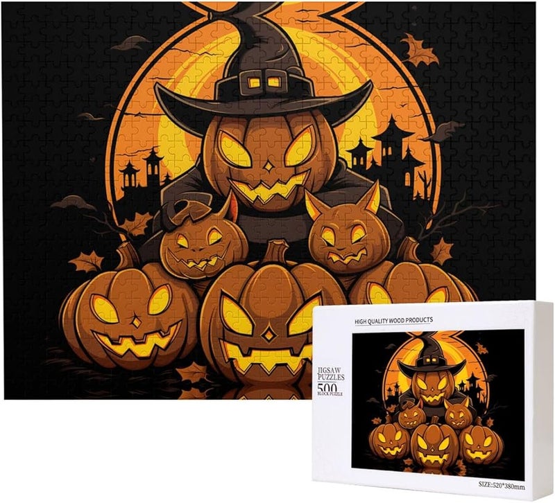 فايا ويزارد مصباح اليقطين لغز 500 قطعة للبالغين ديكور المنزل - Image 1