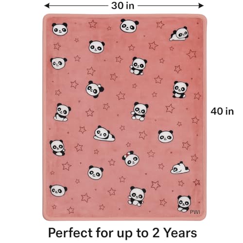 PWI Supersoft Baby Blanket Wrapper for Newborn | 30x40 inches | Lightweight AC Blanket for 0-2 Years | Ultra Soft & Skin-Friendly | Pack of 2 (Brown and Mauve) - Image 2