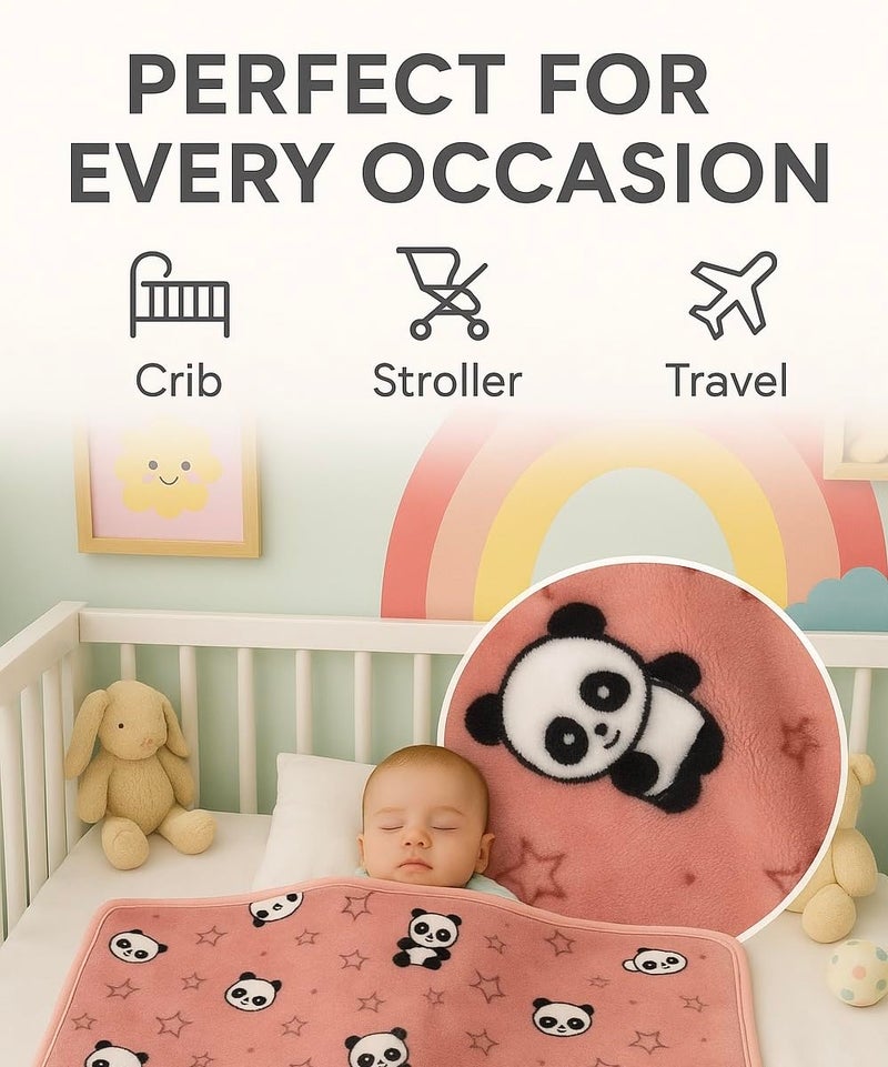 PWI Supersoft Baby Blanket Wrapper for Newborn | 30x40 inches | Lightweight AC Blanket for 0-2 Years | Ultra Soft & Skin-Friendly | Pack of 2 (Brown and Mauve) - Image 4