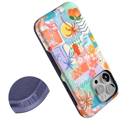 Casely iPhone 15 Pro Case | Tropical Heat | Beachy Collage | Bold Protective Design | MagSafe Compatible Design - Image 3