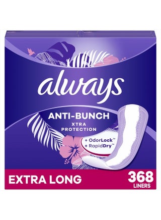 Anti-Bunch Xtra Protection, Panty Liners for Women, Extra Long Length, Unscented, 92 Count (Pack of 4) (368 Count) (Packaging May Vary) - pzsku/Z697B08489951EFD63A7DZ/45/_/1715499177/1ff2e22d-c5f7-4af6-ae4a-842663b47433