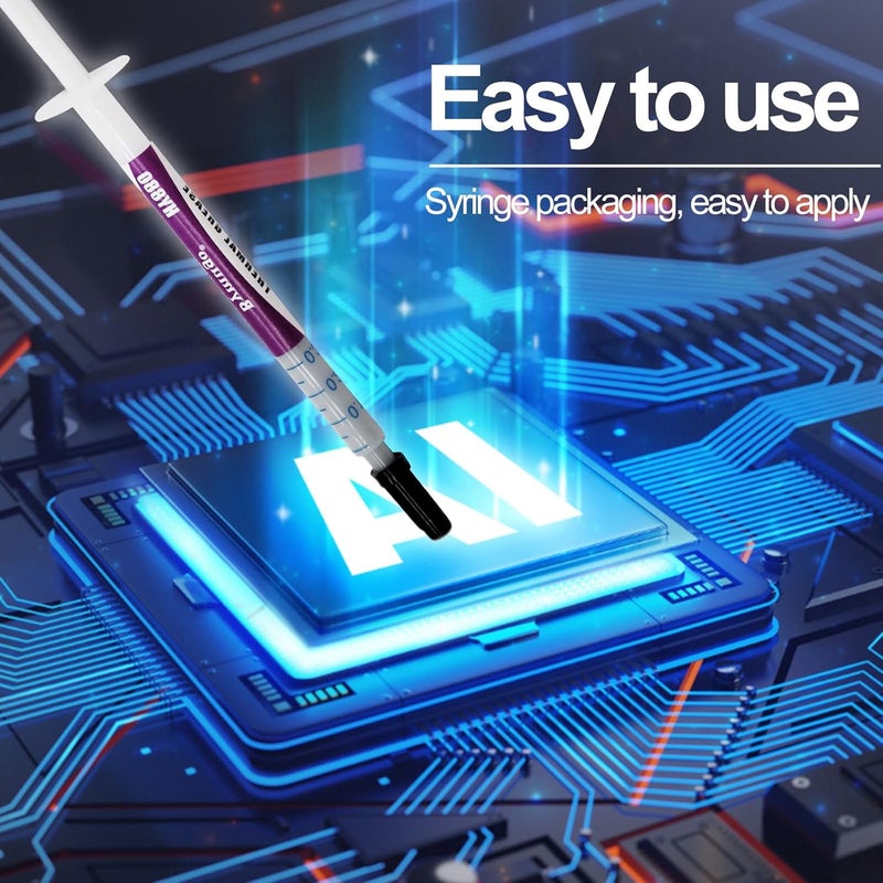 SpinLaLa 10 Pack HY880 Thermal Paste Kit-5.15 W/MK 1 G/Pcs, High Performance Thermal Compound Paste Grease Heatsink for CPU, Processor, All Cooler Master, Computer, PS4 - Image 4