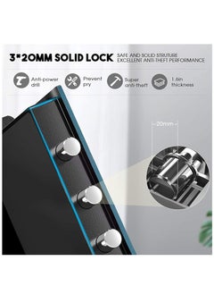 Arabest Safe Box, Electronic Safety Box with Digital Keypad and Emergency Keys,  Home Security Locker for  Valuables, Jewelry, Money and Documents, Black  - Image 3