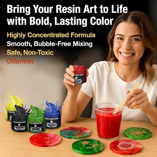 BALTIC DAY 24 Color Pigment Paste for Epoxy Resin Set – Opaque Epoxy Pigment, Epoxy Dye Paste & High Concentration Mica Powder for Resin Art, Jewelry, Tumblers, Coasters & Crafts - Image 3