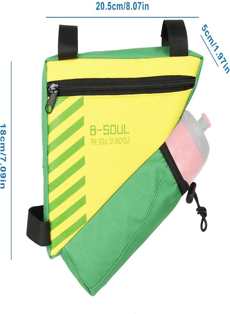 GGOOT Bike Frame Bag | Triangle Bicycle Bag with Water Bottle Pouch,Water-Resistant Bicycle Frame Storage Bag, Cycling Accessories Pack for Road Bikes Mountain Commute Bikes - Image 2