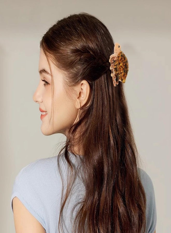 KuuGuu 2 PCS Gold Sea Turtle Hair Clip Novelty Acetate Hair Claw Clip 2 Size Aquatic Animal Cute Barretttes Fashion Non-slip Headdress Elegant Sea Turtle Hair Accessories Decoration for Women Girls - Image 4