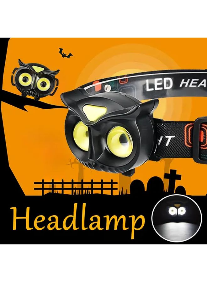 Owl Shaped LED Headlamp Hands Free COB Light Adventure Lamp for Outdoor Camping - Image 2