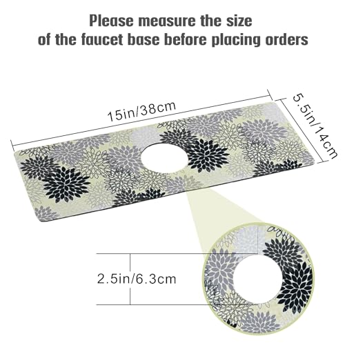 aquoechd Sink Faucet Absorbing Mat, 2 Pack Drying Mat Around Faucet Sink Splash Guard Behind Faucet Sinkmat For Kitchen Bathroom Island Rv 15 * 5.5 Inch (38 * 14 cm) - Image 4