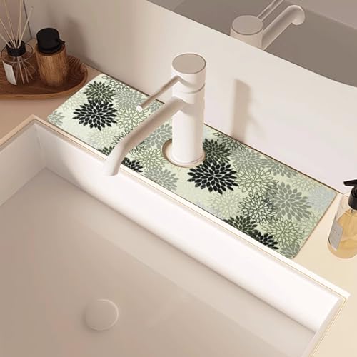 aquoechd Sink Faucet Absorbing Mat, 2 Pack Drying Mat Around Faucet Sink Splash Guard Behind Faucet Sinkmat For Kitchen Bathroom Island Rv 15 * 5.5 Inch (38 * 14 cm) - Image 2