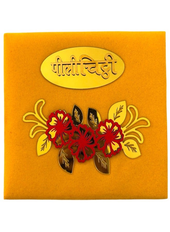 Lifafewala Premium & Traditional Peeli Chitthi for Auspicious Wedding Invites |Pack of 1 | (Yellow) - Image 1