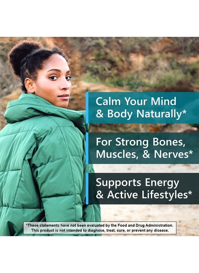 MyoActivo - 5-in-1 Magnesium Complex - High Absorption - Chelated Magnesium Glycinate, Malate, Citrate, Taurate, & Aspartate for Nerves, Muscles, Bones | 120 Capsules | Magnesium Supplement - Image 1