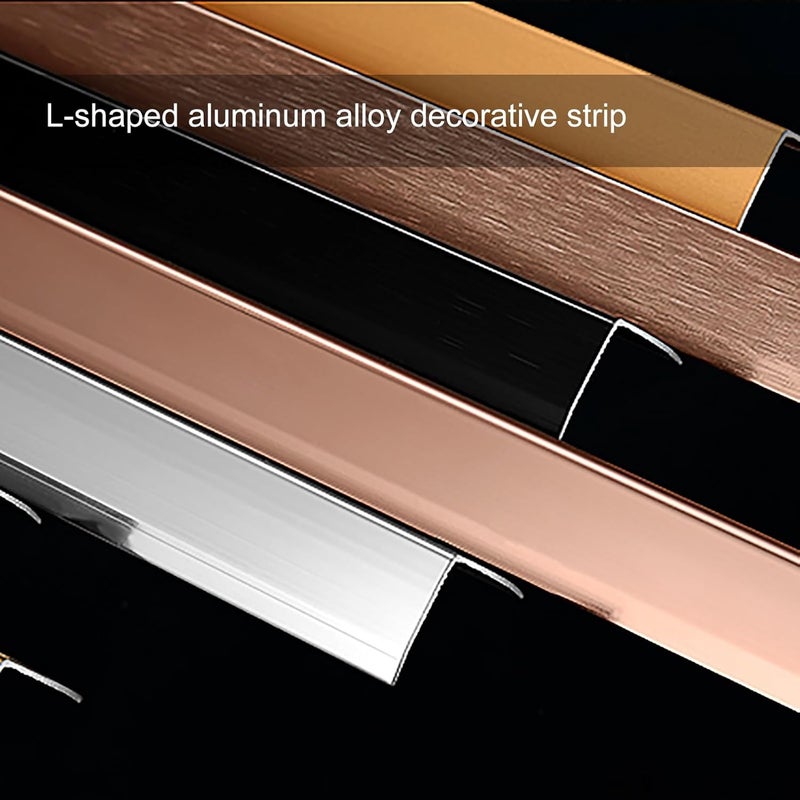 2Pcs Aluminum Alloy Corner Protection Strip, 89 Degree Angle Trim Wall Protector, Living Room Background Wall Decorative Strip, Suitable For Tiles/Glass/Wooden Wall/Wallpapers.Silver-2.5x300cm/1x118i - Image 3