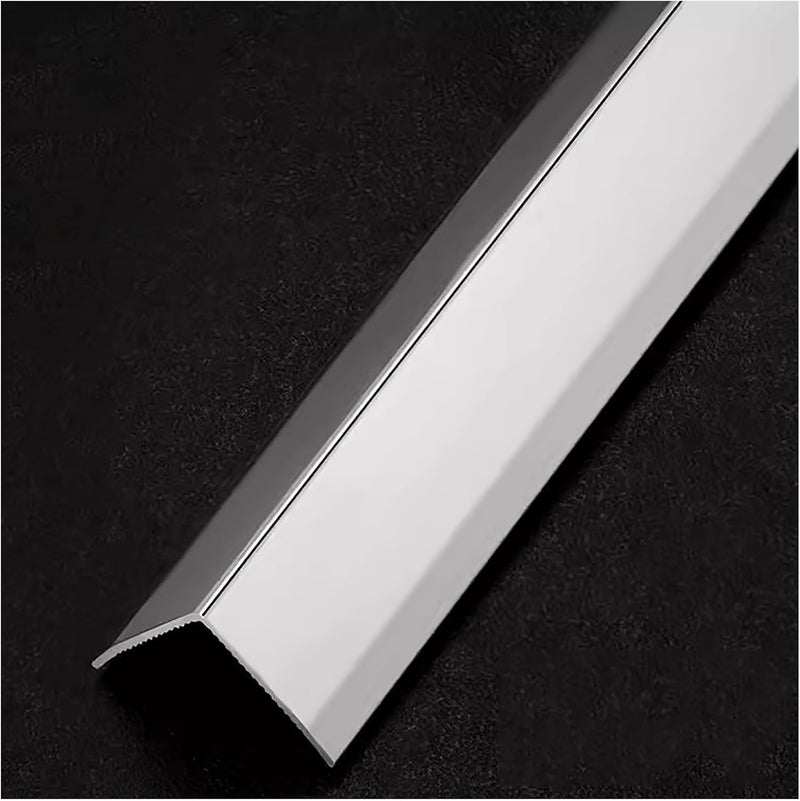 2Pcs Aluminum Alloy Corner Protection Strip, 89 Degree Angle Trim Wall Protector, Living Room Background Wall Decorative Strip, Suitable For Tiles/Glass/Wooden Wall/Wallpapers.Silver-2.5x300cm/1x118i - Image 1