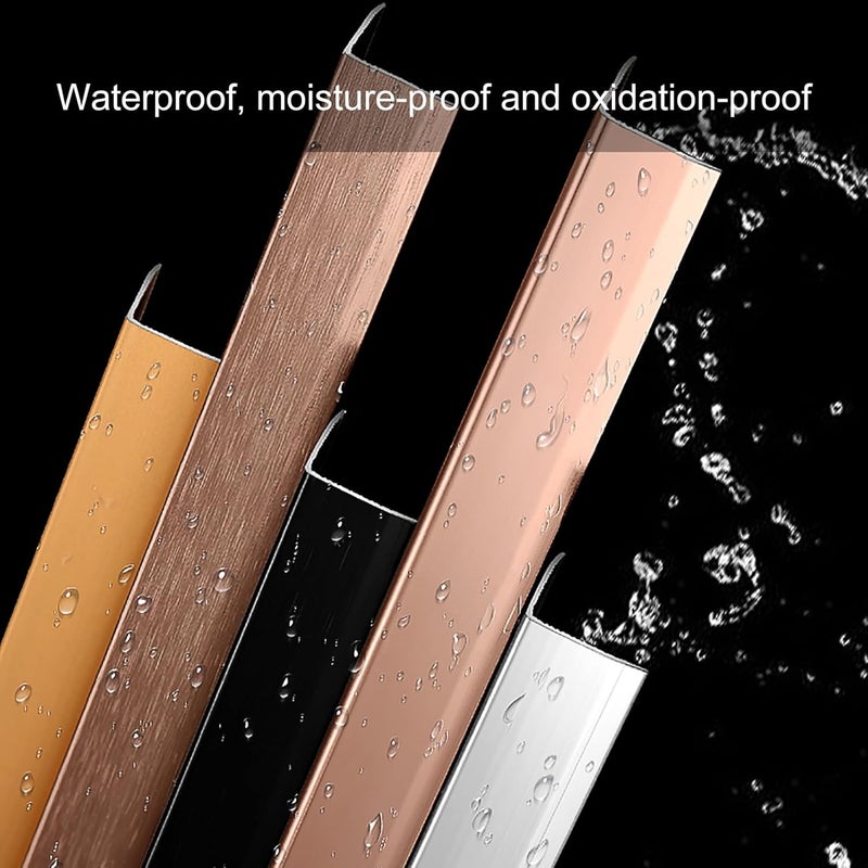 2Pcs Aluminum Alloy Corner Protection Strip, 89 Degree Angle Trim Wall Protector, Living Room Background Wall Decorative Strip, Suitable For Tiles/Glass/Wooden Wall/Wallpapers.Silver-2.5x300cm/1x118i - Image 2