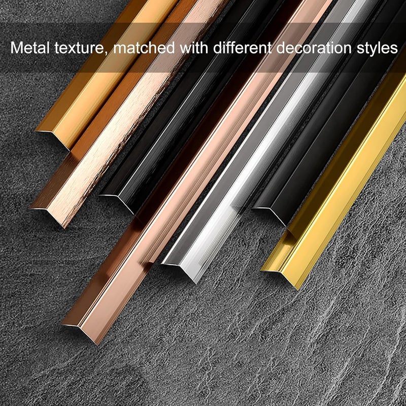 2Pcs Aluminum Alloy Corner Protection Strip, 89 Degree Angle Trim Wall Protector, Living Room Background Wall Decorative Strip, Suitable For Tiles/Glass/Wooden Wall/Wallpapers.Silver-2.5x300cm/1x118i - Image 4