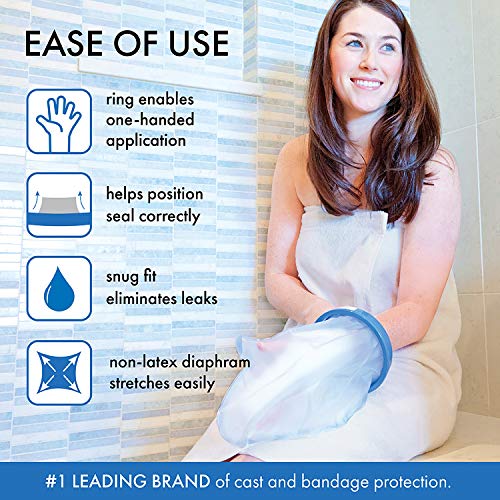 Brownmed - Seal-Tight Original Cast & Bandage Protector - Waterproof Hand Cast Cover for Shower & Swimming - Durable Shower Protector for Hand Bandage & Cast - Adult Hand - Image 5
