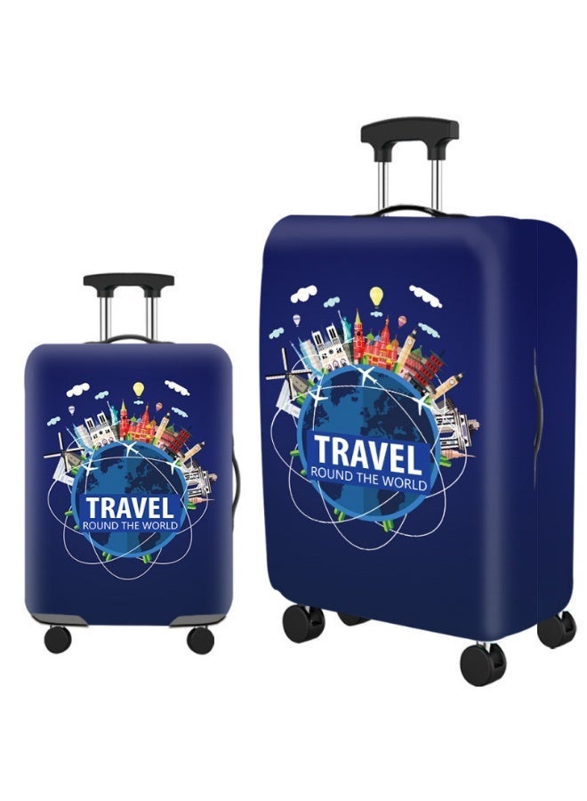 Travel Luggage Cover, Elastic Baggage Suitcase Protector Skins with Double Opening, Washable Stretch Anti-scratch Zippered Luggage Protector Fits for 22-24 Inch Luggage - Image 1