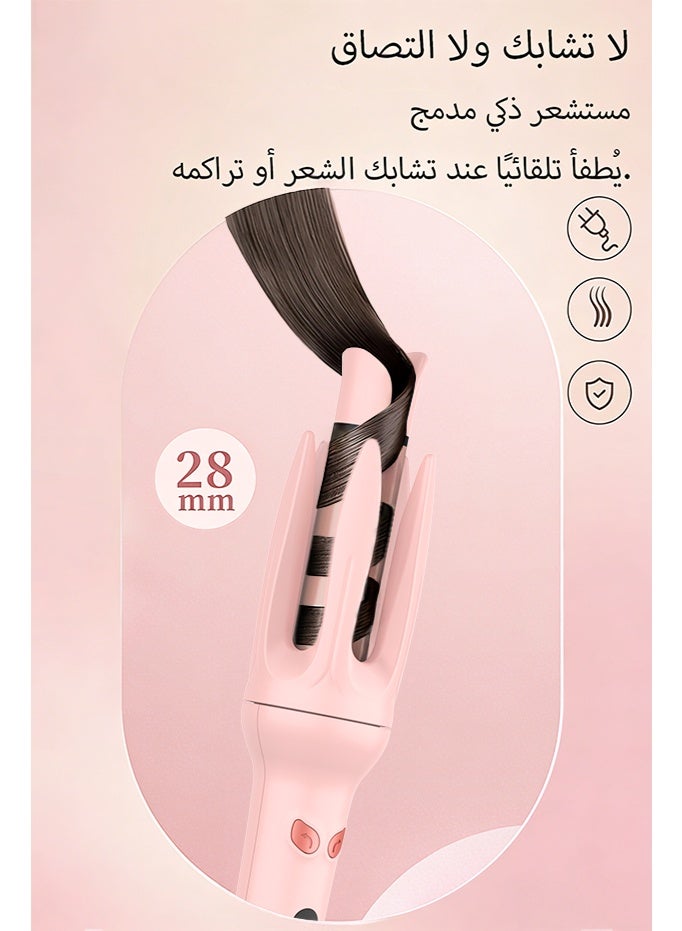 Automatic Hair Curler 28mm, Smart Curling Iron With Anti-Tangle Clip, 4 Heat Settings 150-210°C, 40s Fast Heat, Anti-Scald Design, 360° Swivel Cord, For Short & Long Hair, Eid Gift For Women, Eid Al Fitr Gift, Ramadan Gift For Women - Image 5