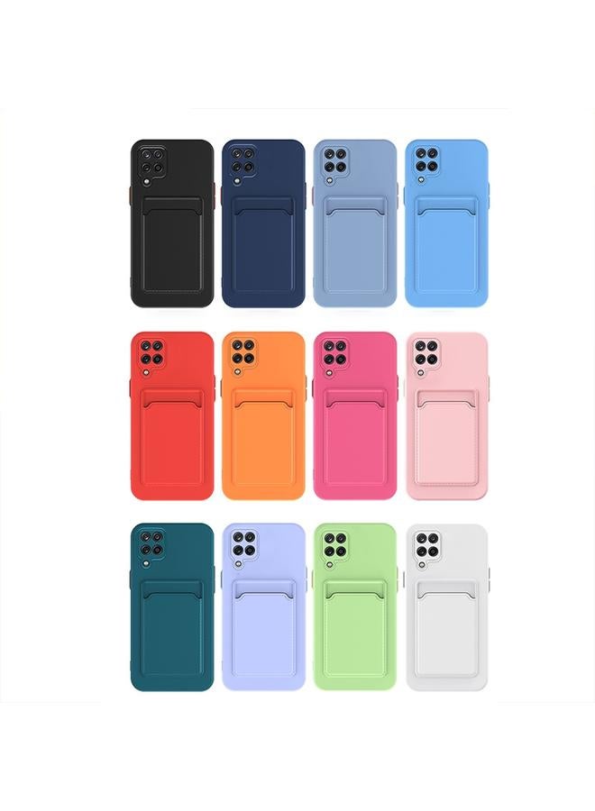 اس-توب جراب لهاتف Samsung Galaxy A22 4G بملمس جلدي وبطاقة TPU ولون متباين وأزرار - Image 2