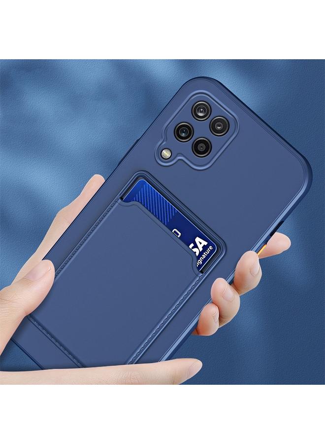 اس-توب جراب لهاتف Samsung Galaxy A22 4G بملمس جلدي وبطاقة TPU ولون متباين وأزرار - Image 3