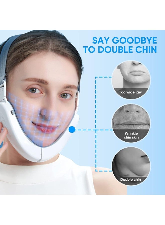 يقبست Electric V-Face Machine, Shaping Face Lifting Device Double Chin Reducer Beauty V Massager Tool Anti Wrinkle Machine with Blue Light - Image 5