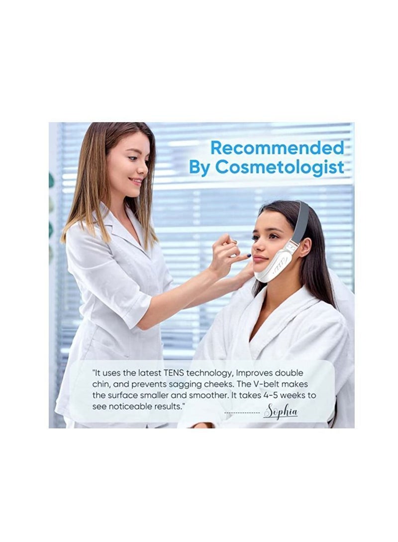 يقبست Electric V-Face Machine, Shaping Face Lifting Device Double Chin Reducer Beauty V Massager Tool Anti Wrinkle Machine with Blue Light - Image 3