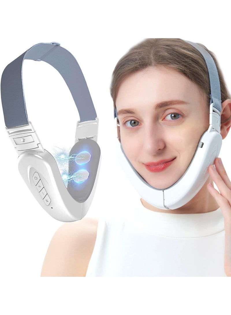 يقبست Electric V-Face Machine, Shaping Face Lifting Device Double Chin Reducer Beauty V Massager Tool Anti Wrinkle Machine with Blue Light - Image 1