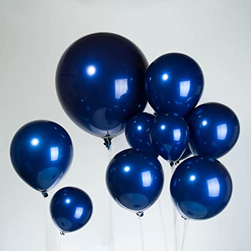 Kozee Chrome Blue DoubleStuffed Balloons different sizes 52 PACK 18105 inch Metallic Navy Blue balloon Garland kit For 2023Graduation Wedding Birthday baby shower anniversary decorations - Image 1