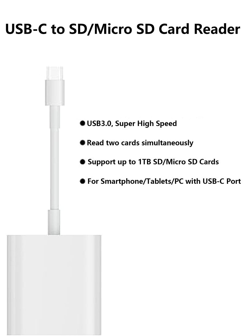 LAIAOCISI - 2 in 1 Multifunction SD Card Reader USB C Micro SD Card Reader USB 3.0 OTG Memory Card Adapter - Image 1