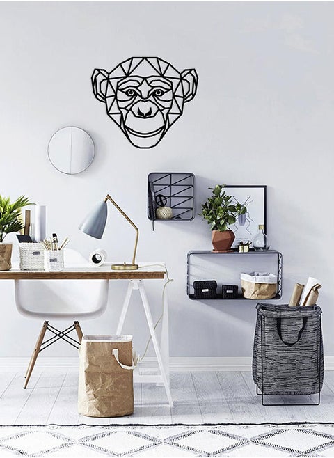 Geometric Monkey Head Wall Decor
