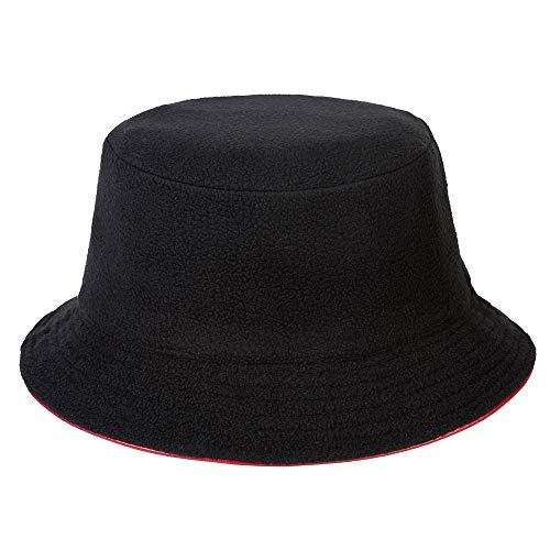 ZLYC Unisex Fashion Bucket Hat PU Leather Rain Hat Waterproof (Red) - Image 2