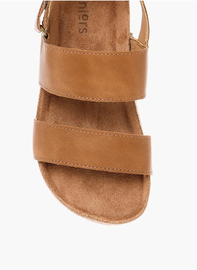JUNIORS Boys Solid Strappy Sandals With Hook And Loop Closure  - Image 3