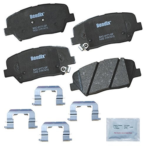 Bendix وسادات فرامل سيراميك Bendix Priority1 CFC1432 للأمام لهيونداي أزيرا 2017-2012، كريتا 2020-2018، سانتا في 2012-2010، سانتا في سبورت 2018-2013، سانتا في XL 2014-2013، كيا روندو 2017-2014، سورينتو 2020-2011 - Image 1