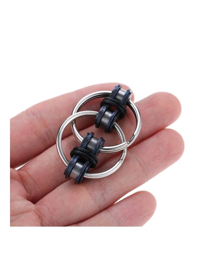 NIBEMINENT Mini Dual Key Ring Fidget Toy Interlocking Chain Link - Image 3
