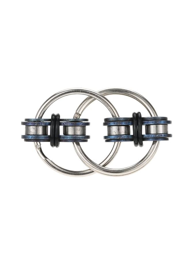 NIBEMINENT Mini Dual Key Ring Fidget Toy Interlocking Chain Link - Image 2