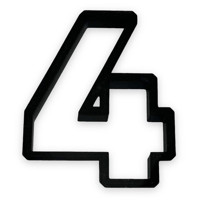 4 BLOCK NUMBERS COOKIE CUTTER WITH EASY TO PUSH DESIGN 35 INCH