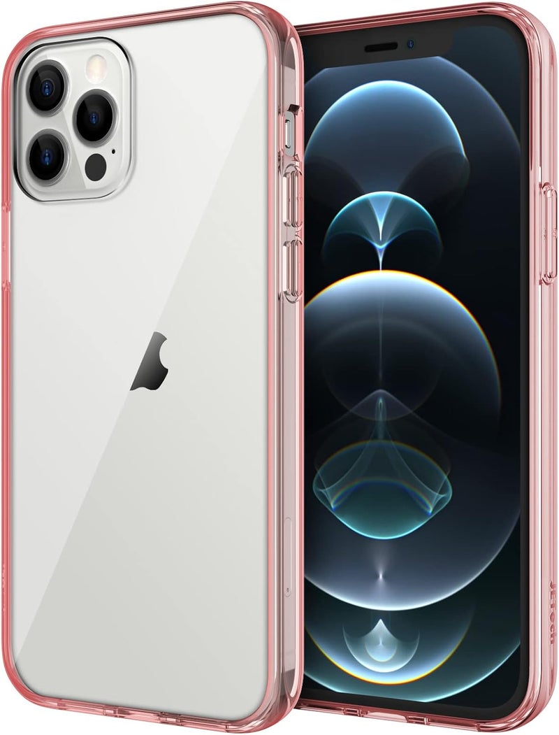 جي تيك حماية جيتك لهاتف iPhone 12/12 Pro مقاس 6.1 بوصة، حافة غير قابلة للاصفرار، ظهر شفاف مقاوم للخدوش - Image 1