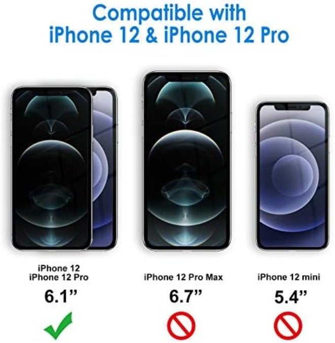 جي تيك حماية جيتك لهاتف iPhone 12/12 Pro مقاس 6.1 بوصة، حافة غير قابلة للاصفرار، ظهر شفاف مقاوم للخدوش - Image 4