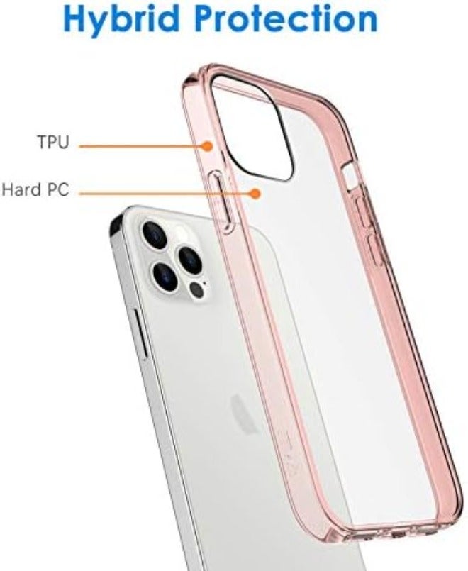 جي تيك حماية جيتك لهاتف iPhone 12/12 Pro مقاس 6.1 بوصة، حافة غير قابلة للاصفرار، ظهر شفاف مقاوم للخدوش - Image 5