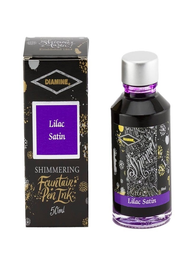 Diamine Shimmer 50ml Ink Bottle (Lilac Satin) - Image 1