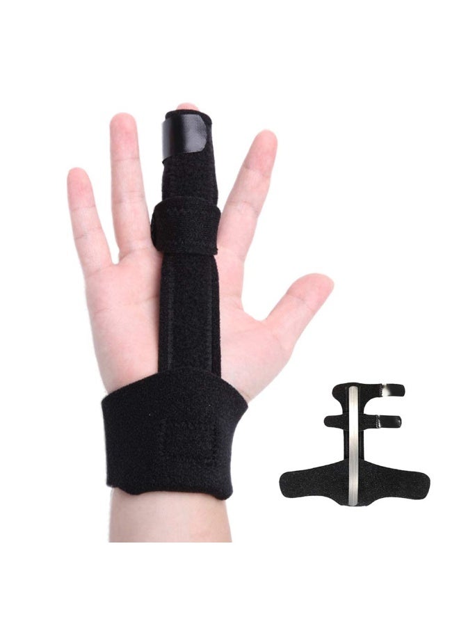 FDTY Finger Splint, Adjustable Finger Extension Splint for Mallet Finger, Finger Knuckle Immobilization, Finger Fractures,and Pain Relief, One Size, Fits All Fingers - Image 1