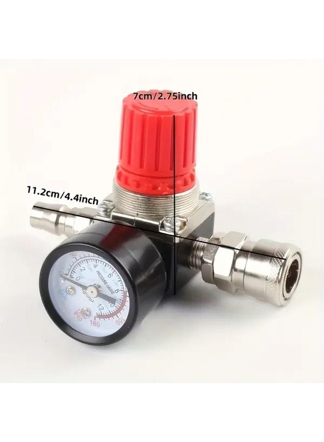 منظم هواء ثقيل مع مقياس، من سبائك الصلب، بمقبض ضبط يدوي - Image 3