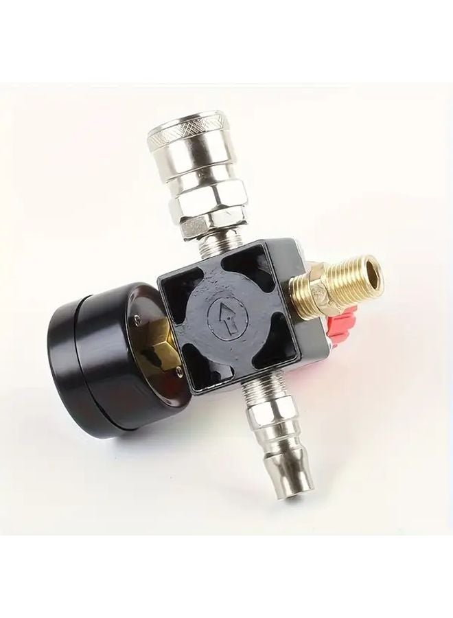 منظم هواء ثقيل مع مقياس، من سبائك الصلب، بمقبض ضبط يدوي - Image 4