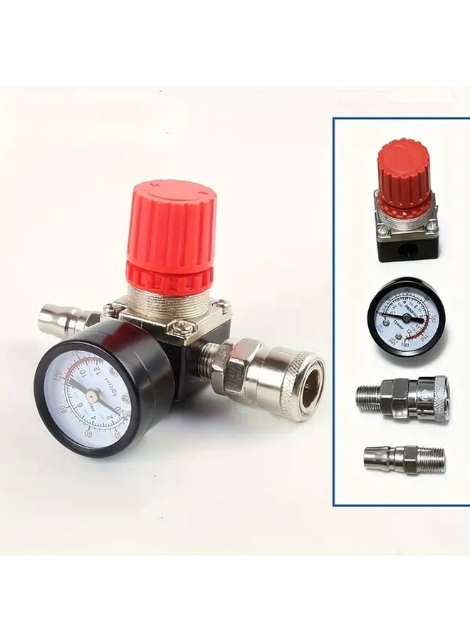 منظم هواء ثقيل مع مقياس، من سبائك الصلب، بمقبض ضبط يدوي - Image 1